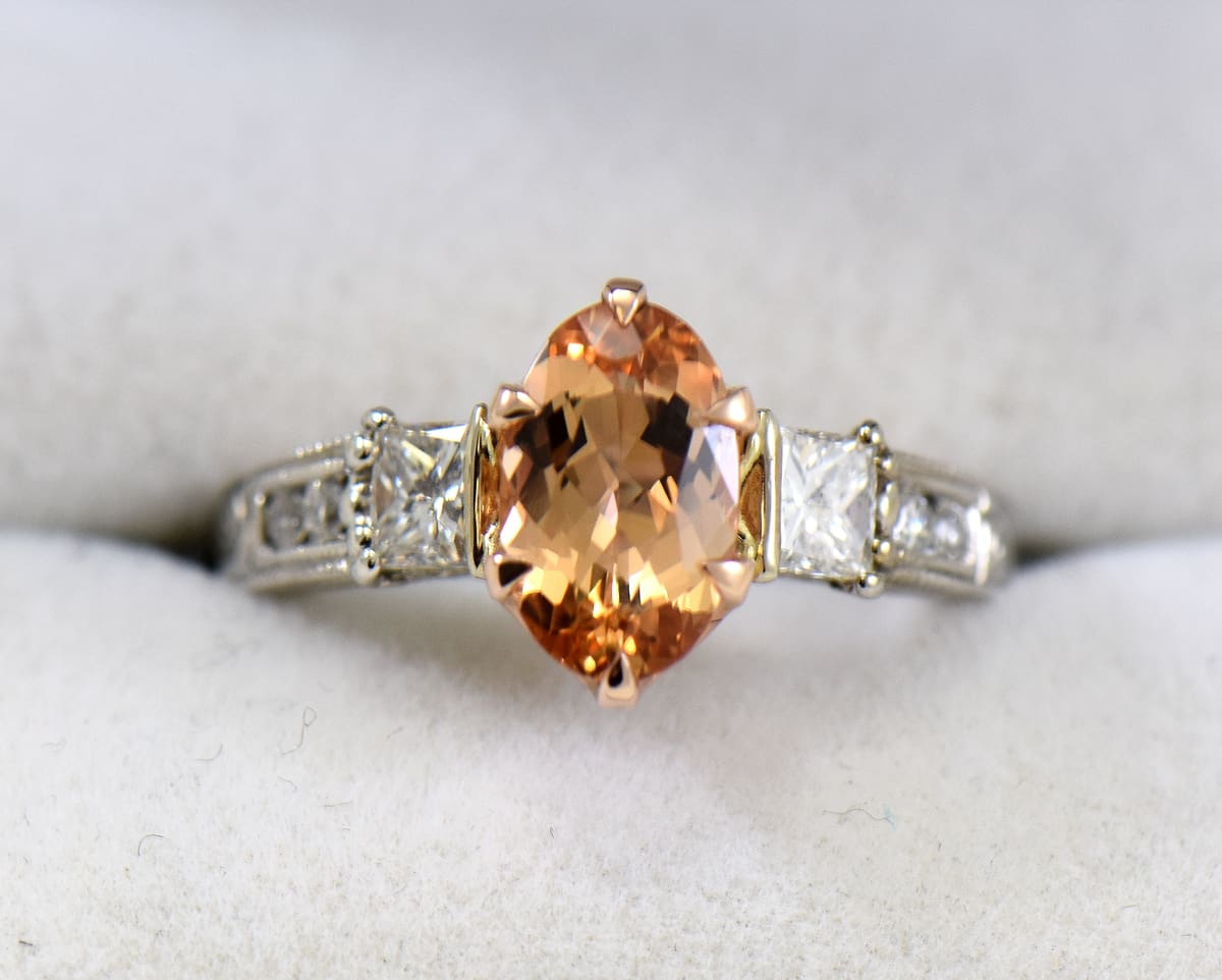 Custom Imperial Topaz Diamond Ring Exquisite Jewelry for Every