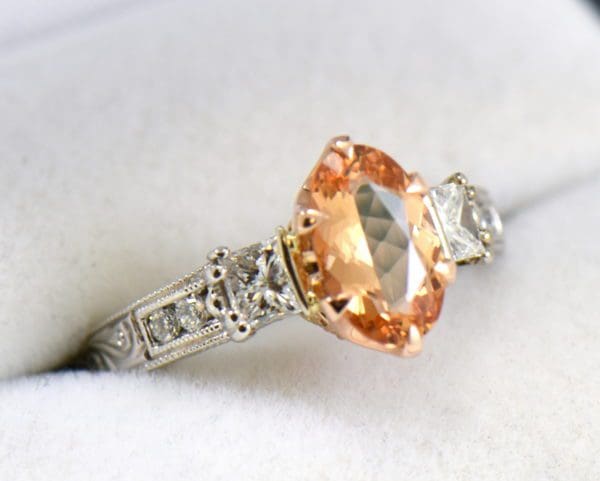 orange imperial topaz ring with princess cut diamond accents in carved white gold 5.JPG