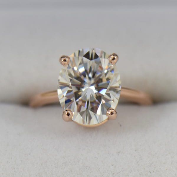 rose gold moissanite solitaire ring with 3ct oval colorless moissanite 3.JPG