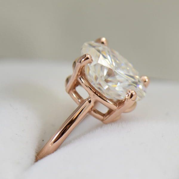 rose gold moissanite solitaire ring with 3ct oval colorless moissanite 4.JPG