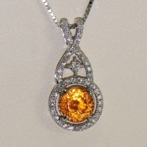 tanzanian spessartite orange garnet and diamond pendant 2.JPG