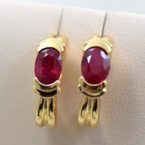top gem natural ruby earrings set in yellow gold j hoops 2ctw ovals 3.JPG
