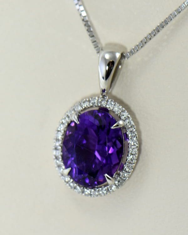 deep purple oval amethyst halo pendant in white gold 5.JPG
