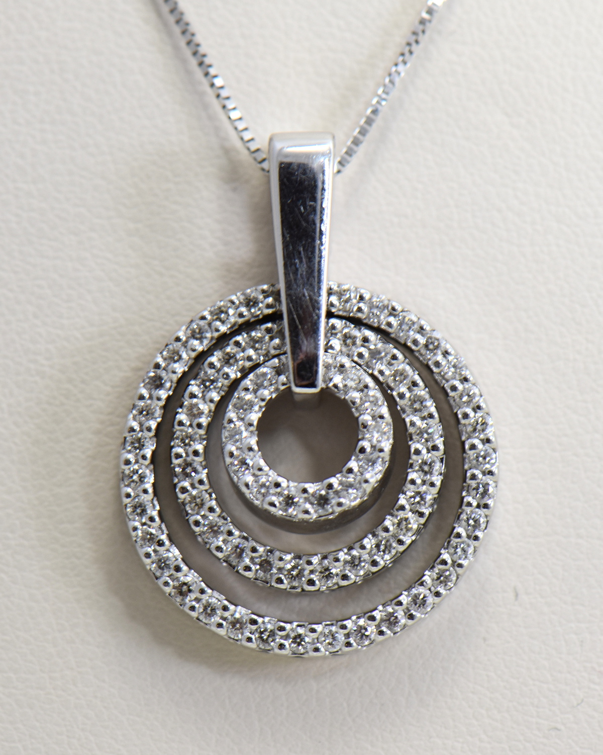 Stunning Diamond Triple Circle Pendant | FW Custom Jewelers