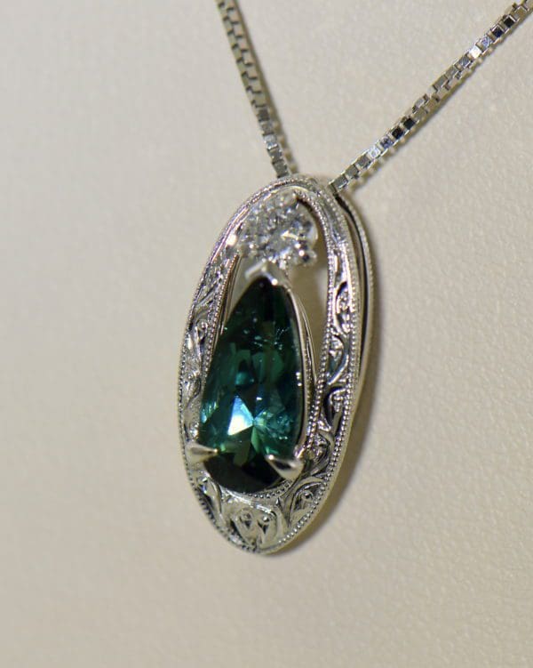 teal tourmaline and diamond slide pendant in white gold 3.JPG