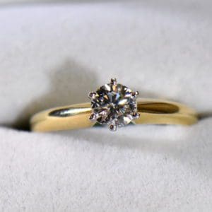 18k gold diamond solitaire engagement ring .50ct round.JPG