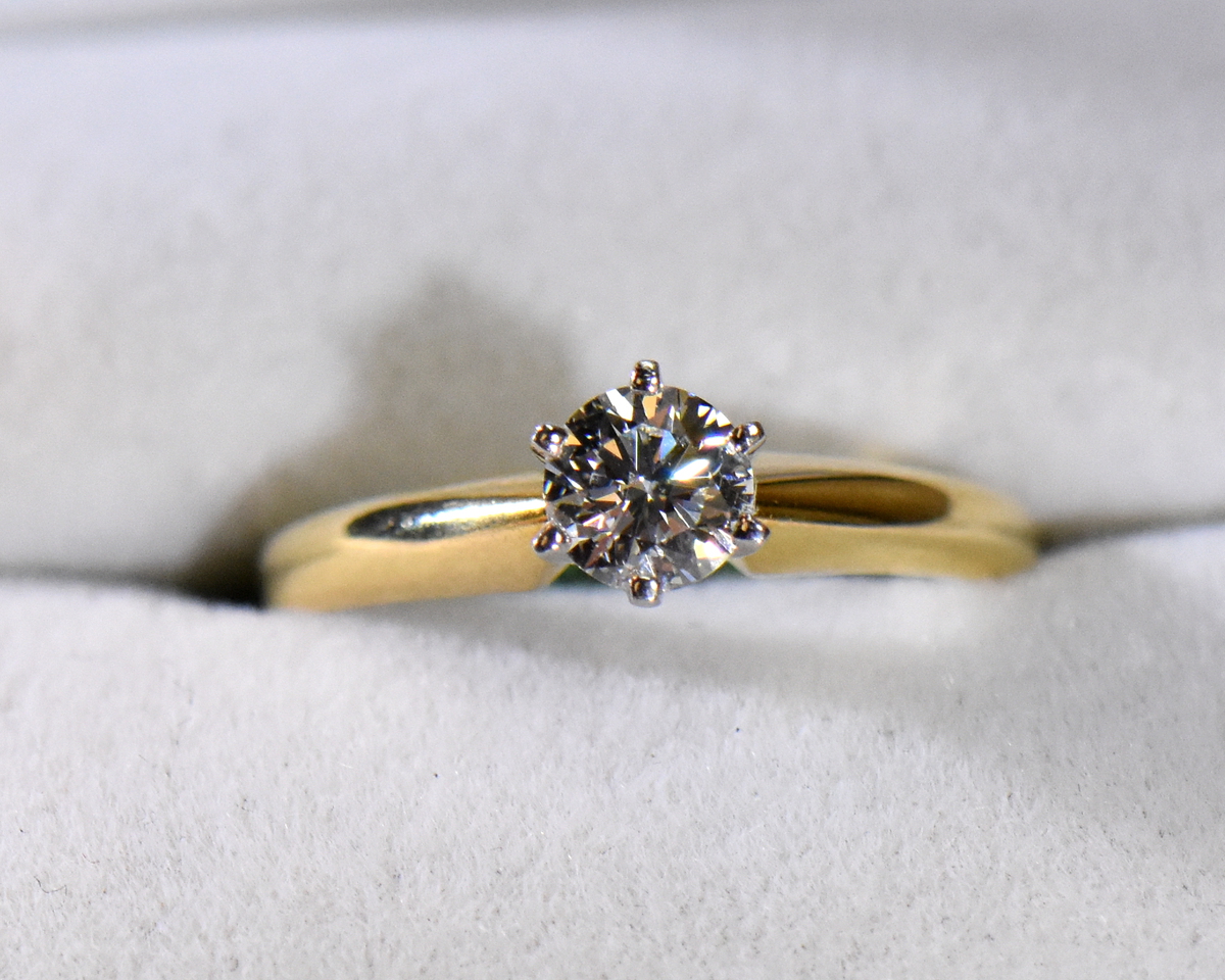 Buy Single Stone Diamond Ring in India | Chungath Jewellery Online- Rs.  49,630.00