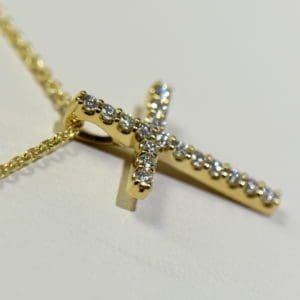 classic yellow gold diamond cross necklace hidden bail 2.JPG