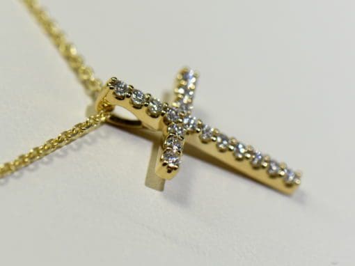 classic yellow gold diamond cross necklace hidden bail 2.JPG