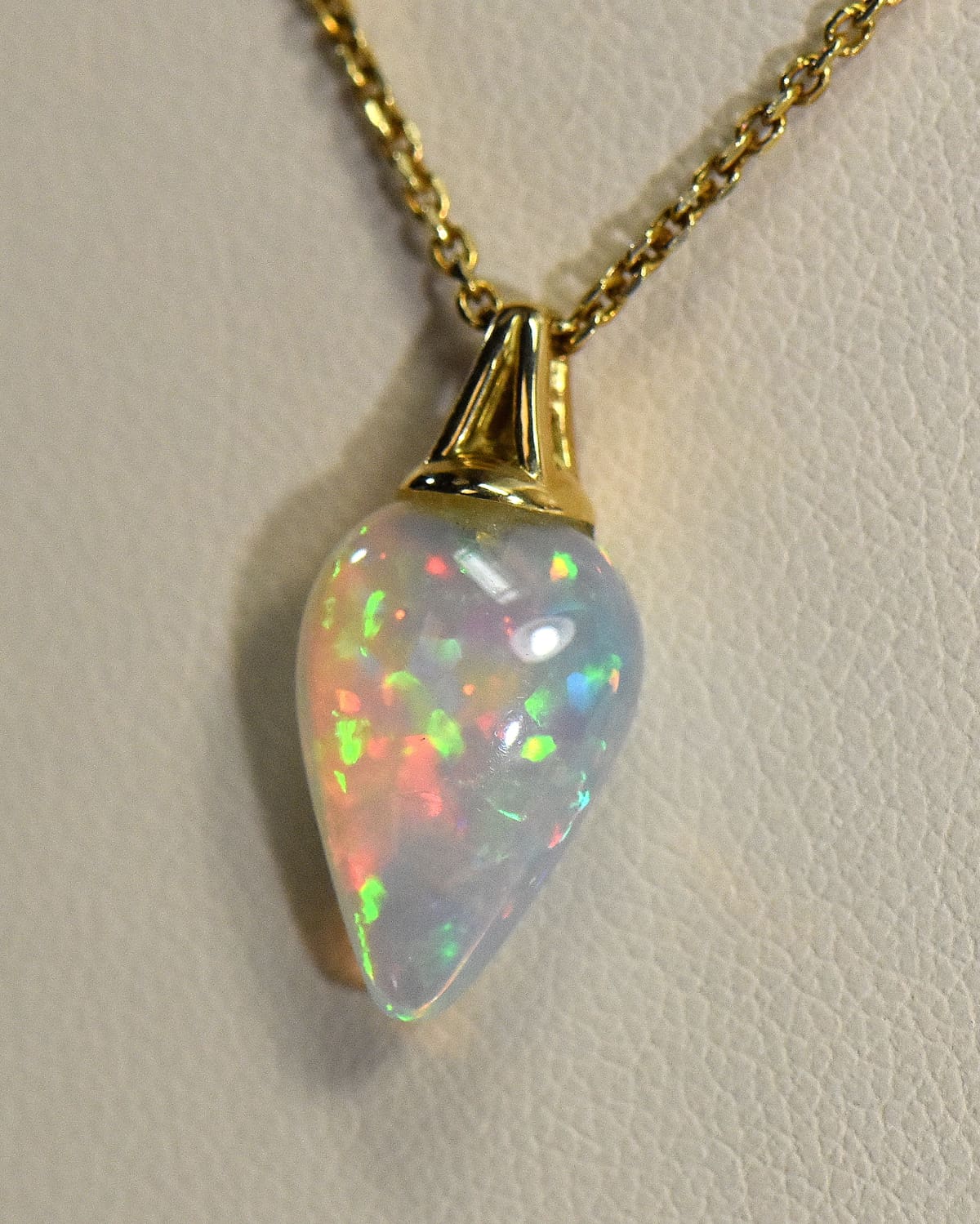 Opal shop drop necklace
