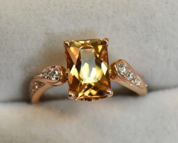 rose gold engagement ring with radiant cut golden zircon 4.JPG