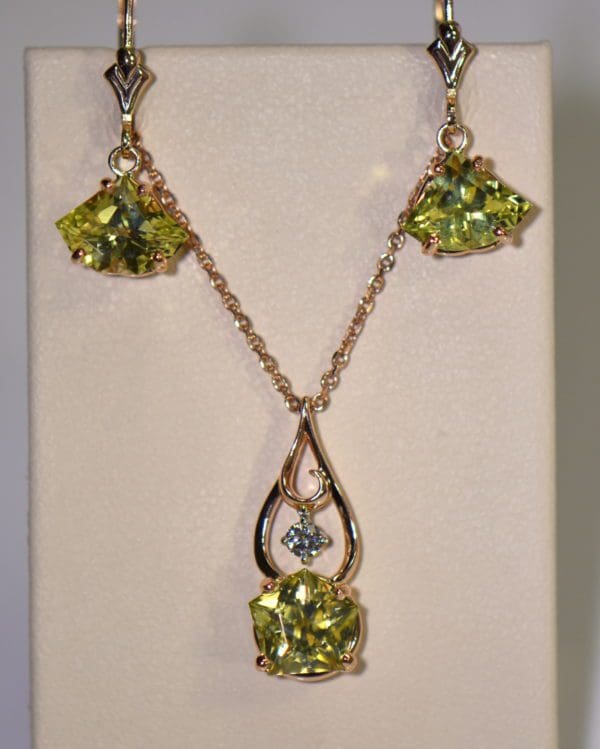 rose gold pendant and earring set with fancy cut chrysoberyls 3.JPG