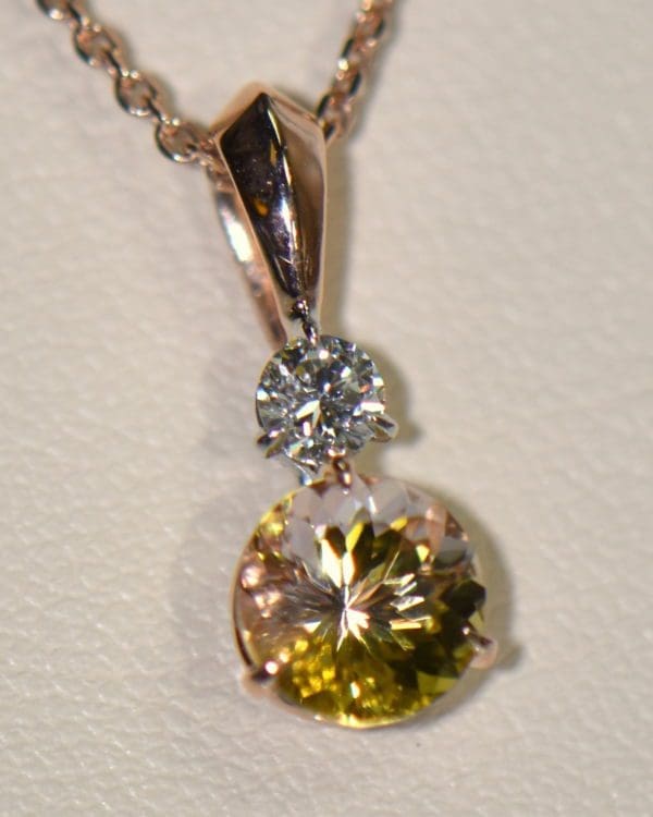 rose gold pendant with round bicolor tourmaline 3.JPG