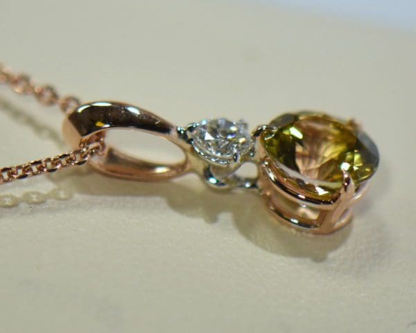 rose gold pendant with round bicolor tourmaline 5.JPG