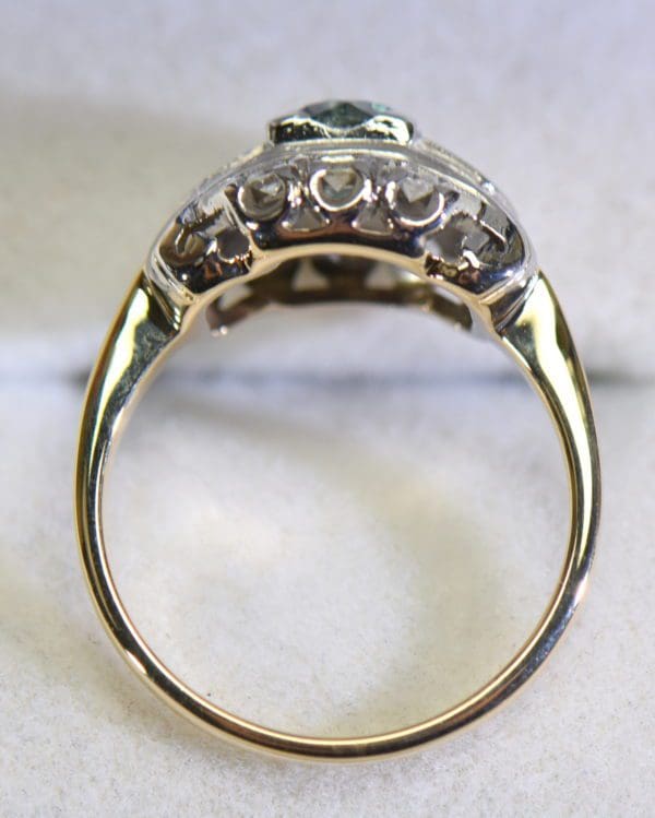 teal montana sapphire vintage engagement ring palladium and gold 6.JPG