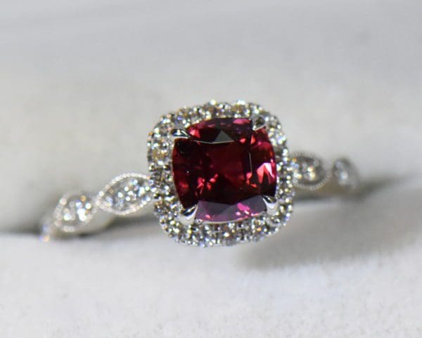 vietnamese pink red spinel cushion halo engagement ring in white gold.JPG