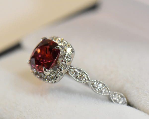 vietnamese pink red spinel cushion halo engagement ring in white gold 3.JPG