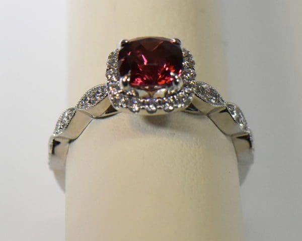 vietnamese pink red spinel cushion halo engagement ring in white gold 5.JPG