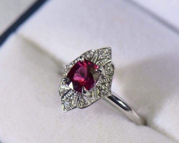 vintage style burma red spinel ring white gold 4