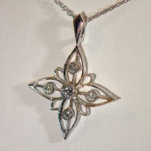 antique diamond star pendant edwardian mine cut diamonds.JPG 1