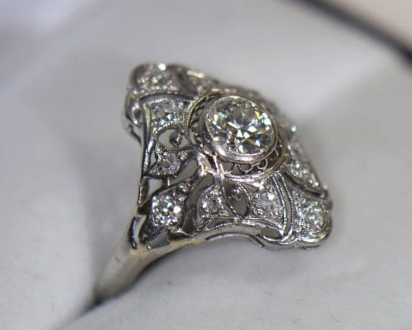 edwardian platinum diamond bezel set filigree dinner ring 2.JPG