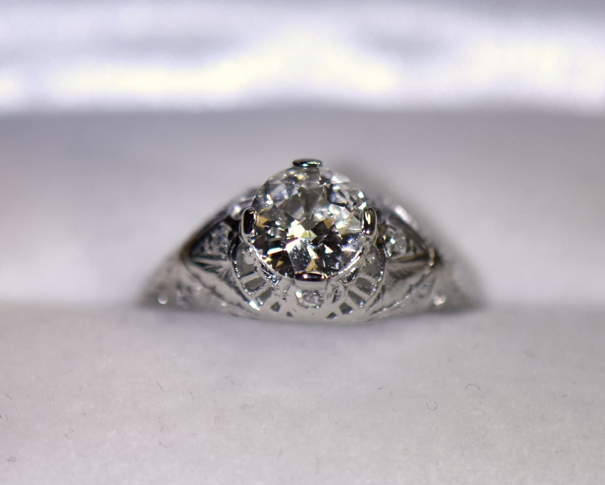 GIA Edwardian 4.45ctw OLD EUROPEAN Diamond Platinum Engagement Ring –  Treasurly by Dima Inc