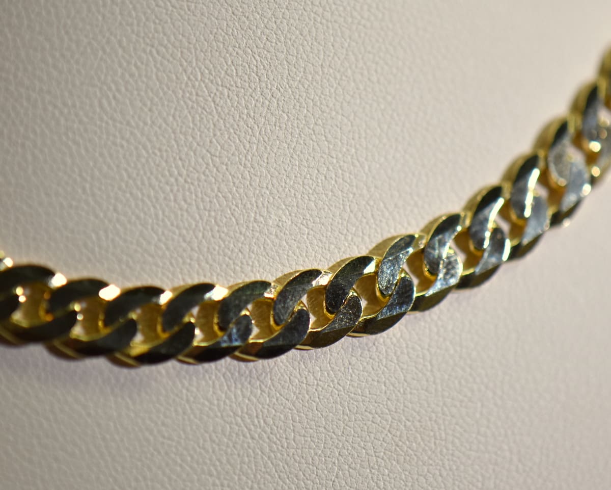 Vintage 14K Yellow Gold Link Chain Necklace 22'' 