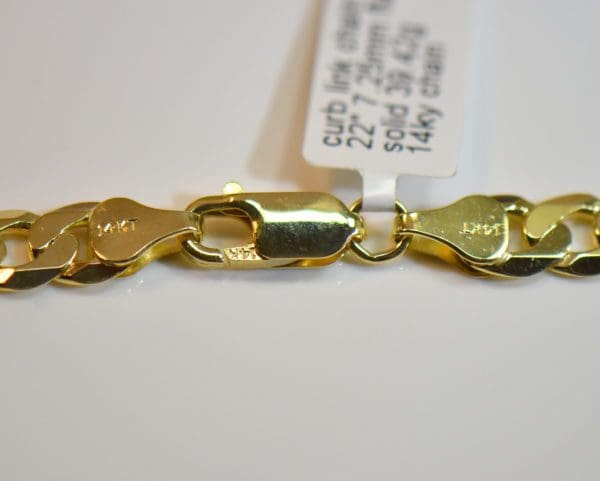 flat curb chain cuban link 22 inch heavy gold chain 14k 3.JPG
