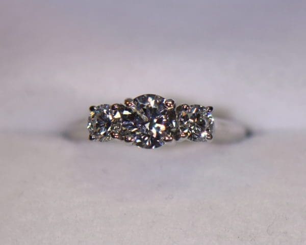 white gold .75ct round center diamond three stone ring ags certified diamonds 2.JPG