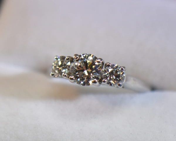 white gold .75ct round center diamond three stone ring ags certified diamonds 4.JPG