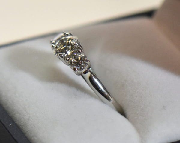 white gold .75ct round center diamond three stone ring ags certified diamonds 6.JPG