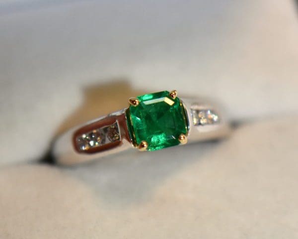 amazing natural emerald cut emerald custom ring.JPG