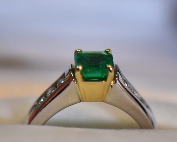 amazing natural emerald cut emerald custom ring 5.JPG