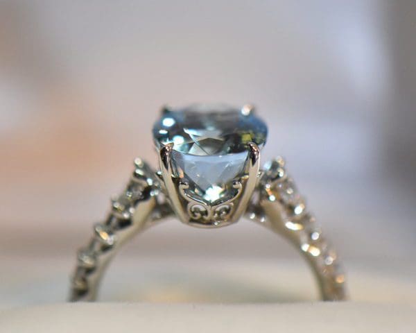 deep blue oval aquamarine and diamond engagement ring 3.JPG