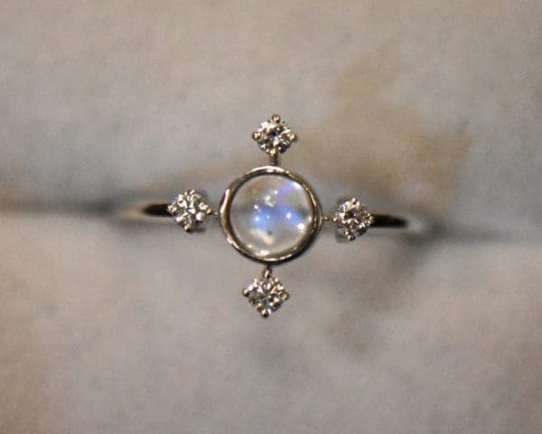 dainty moonstone diamond compass ring blue moonstone 2