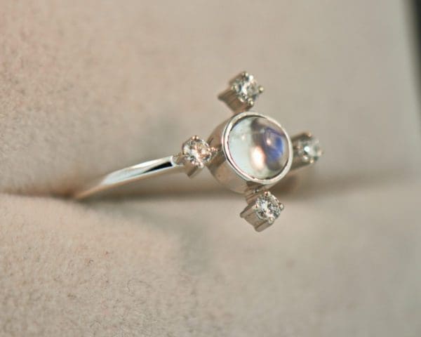 dainty moonstone diamond compass ring blue moonstone 3