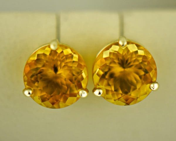 golden scapolite stud earrings yellow gold
