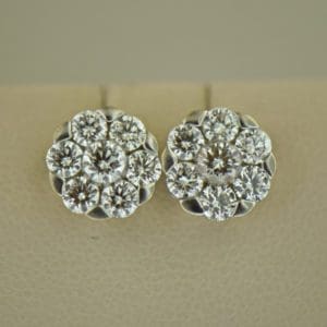 round diamond cluster stud earrings effy vs 4