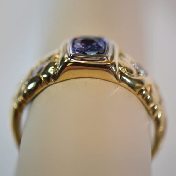 vintage sapphire mens ring yellow gold 4.JPG