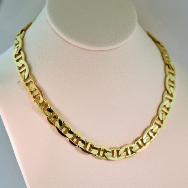 14k yellow gold marriner link chain 2