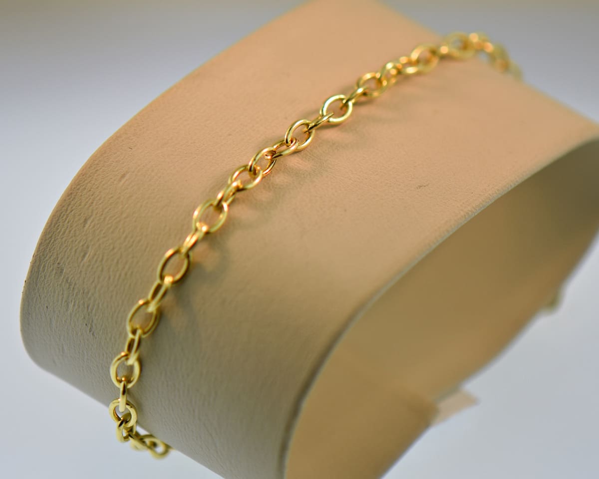 5.2mm All Shiny Rolo Charm Bracelet In Real 14K Yellow Gold | QVC Style, Free Shipping