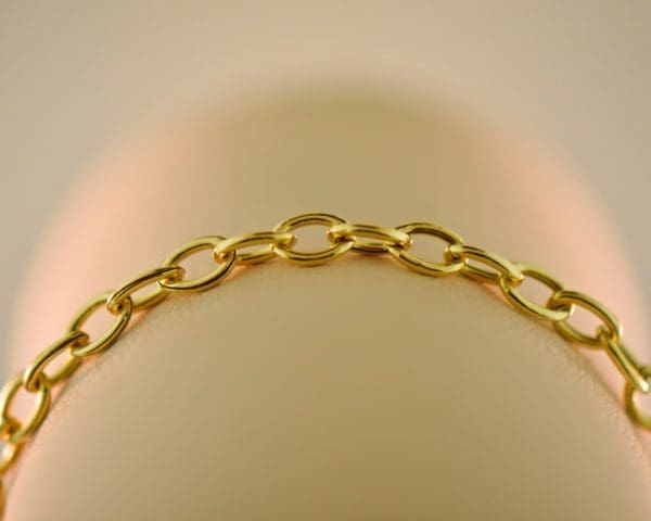 14k yellow gold rolo bracelet with customizable engravable heart charm 3