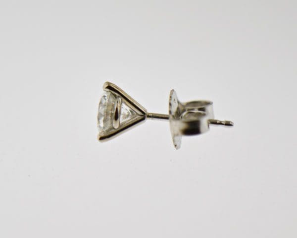 14kw 1.4ctw round diamond stud earrings large size 4