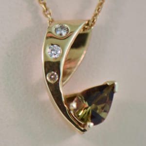 estate andalusite pendant with diamond accents 3