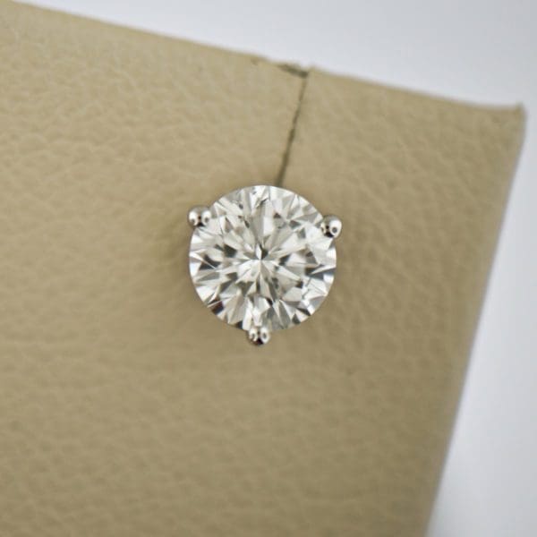 lab grown diamond stud earrings in white gold martini settings 4