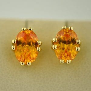 loliondo fanta orange spessartite garnet stud earrings 2