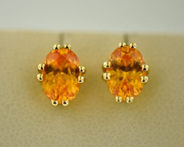 loliondo fanta orange spessartite garnet stud earrings 2