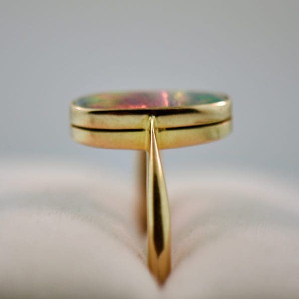 antique british 18k gold opal doublet solitaire ring 2