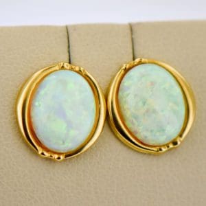 australian opal stud earrings