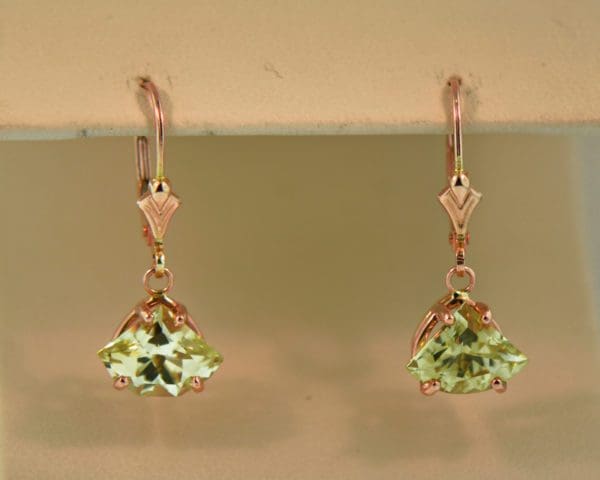 pentagonal chrysoberyl pendant and earrings rose gold 5